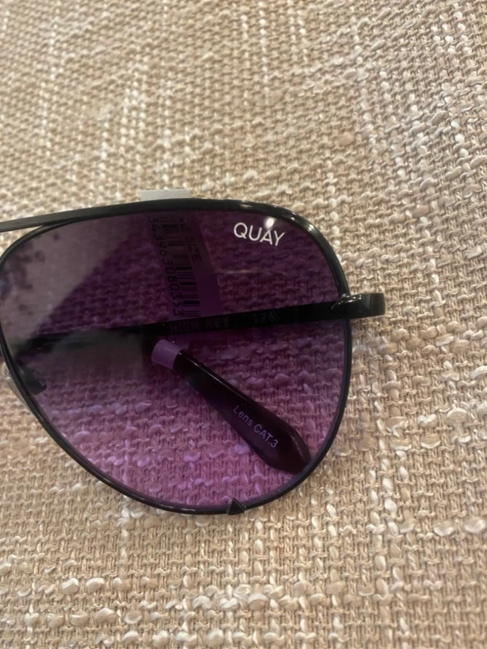 Quay Aviator Polarized Sunglasses High  Key Purple Gradient UV  New brand case